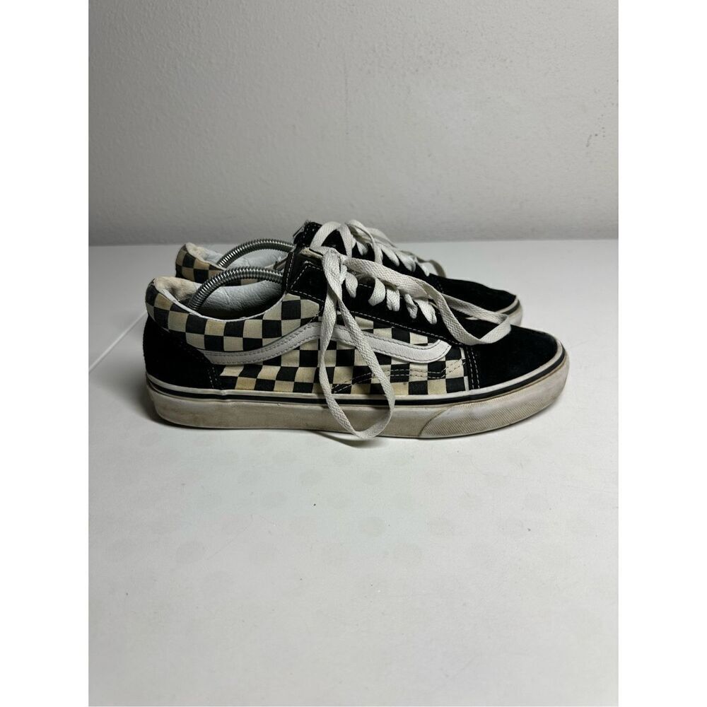 VANS Off The Wall Black White Checkerboard Shoes Men’s Size 9,5 See Description